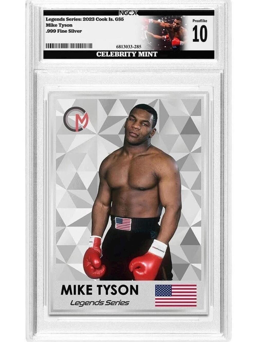 2023 Cook Islands Celebrity Mint Mike Tyson • 3g Pure Silver • NGCX 10 Prooflike